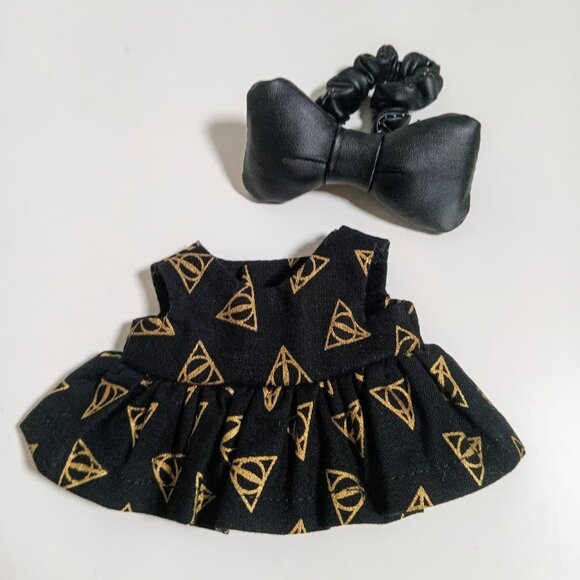Custom Harry Potter Sign of the Deathly Hallows Dress and Bow - Picture 4 of 5